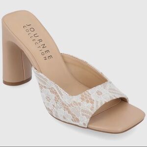 New Journee Collection Daivia Nude Lace Sandle